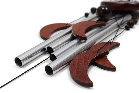Classic Wood and Tube Chime - Moon