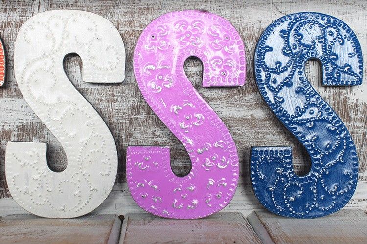 Letter "S" - Assorted Colours - 15cm