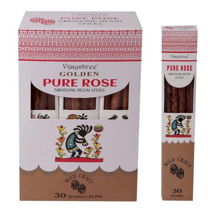 30g Golden Pure Rose Smudging Resin Sticks