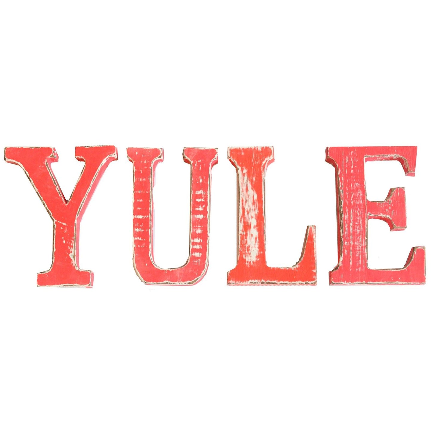 Shabby Chic Letters Red Wash   - YULE