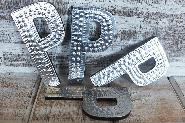 Sm Arty Aluminum Letters - P