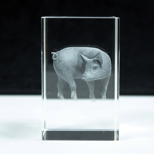 Laser Crystal Block - Pig