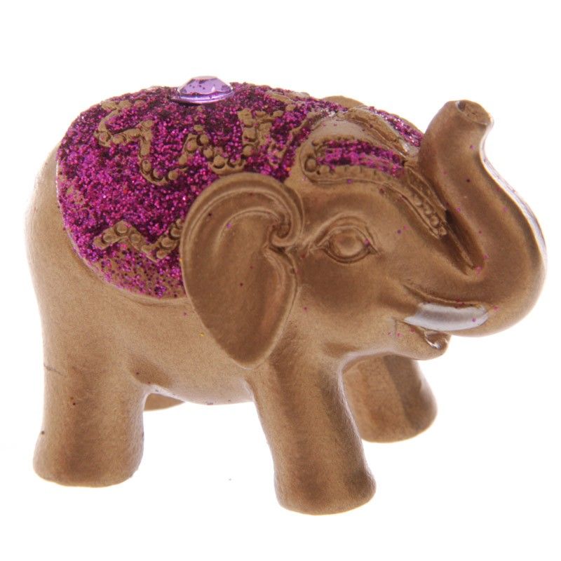 Mini Metallic Glitter Lucky Elephant Collectable