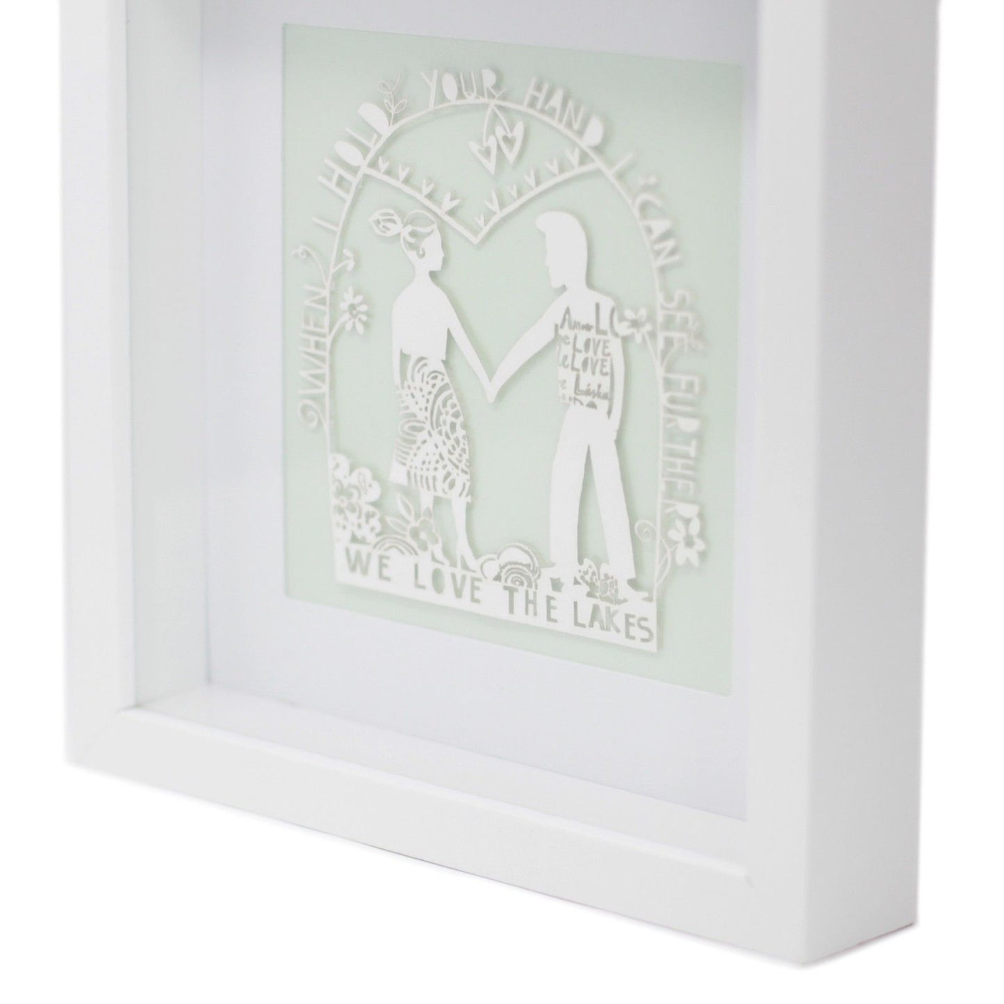 Paper Cutout White Picture Frame - Love Lakes