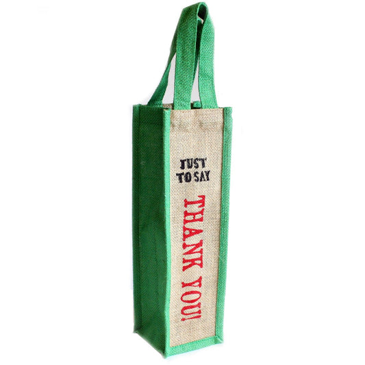 Jute Bag Green - Just to Say Thank You
