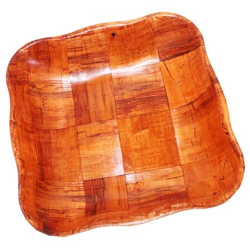 Lrg Cottonwood Wavy Sq Baskets - 25cm