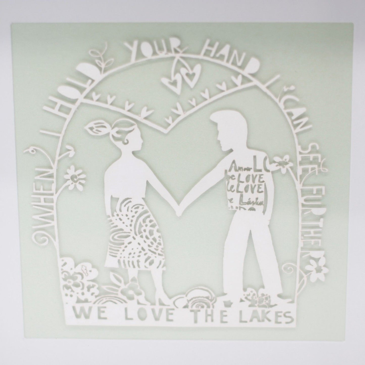Paper Cutout White Picture Frame - Love Lakes