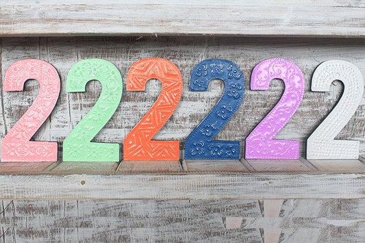 Number "2" - Assorted Colours - 15cm