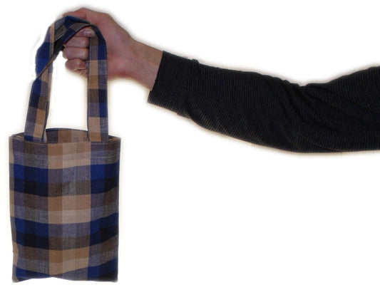 Small Scotch Plaid Canvas Bags - Asst