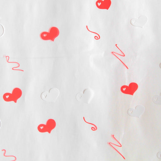 Red & White Hearts - Bath Bomb Wrap 40cm - (200 sheets)