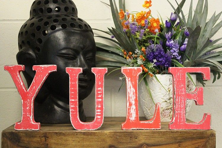 Shabby Chic Letters Red Wash   - YULE