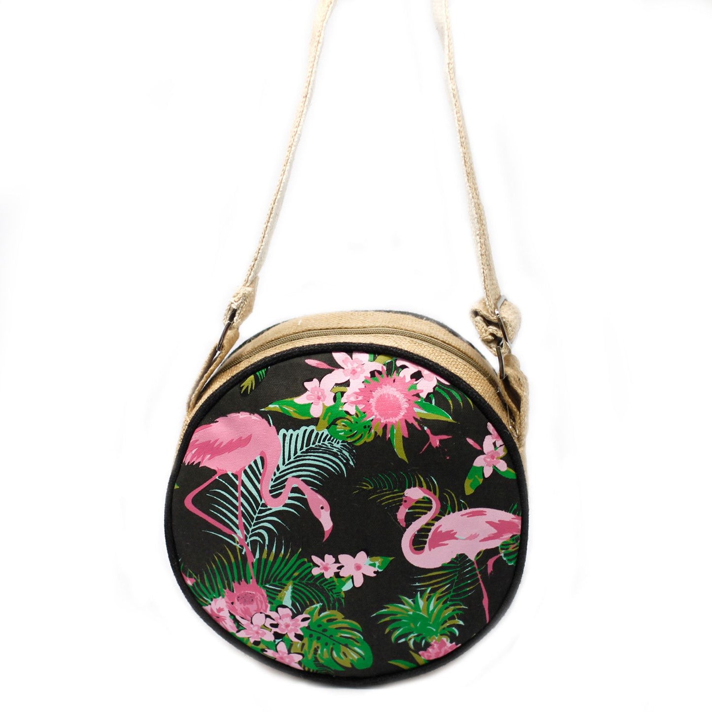 Eco Round Bags - Flamingos