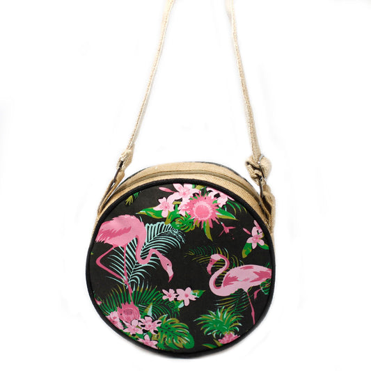 Eco Round Bags - Flamingos