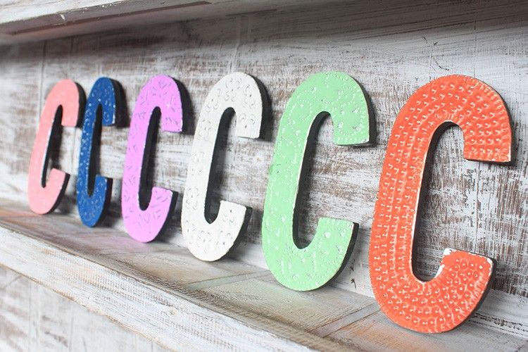 Letter "C" - Assorted Colours - 15cm