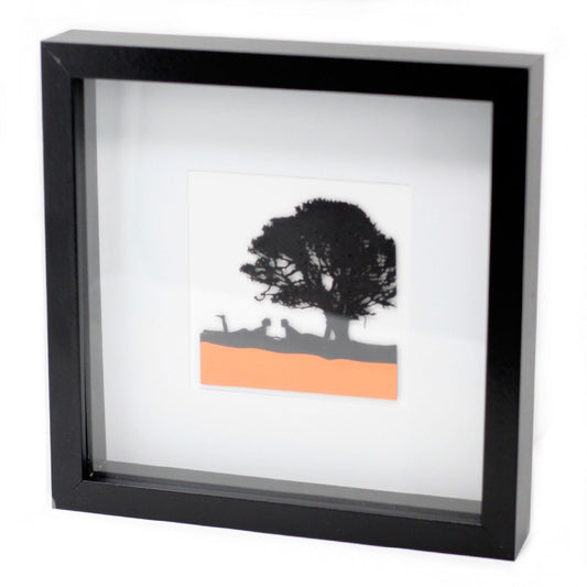 Paper Cutout Black Picture Frame - Under The Tree