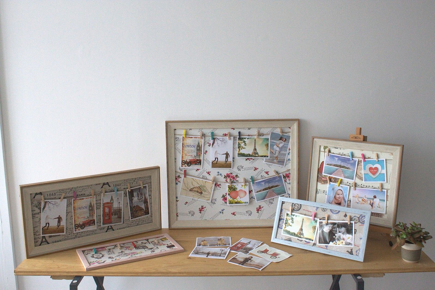 Lrg DIY Peg Photo Frames - Natural Jute