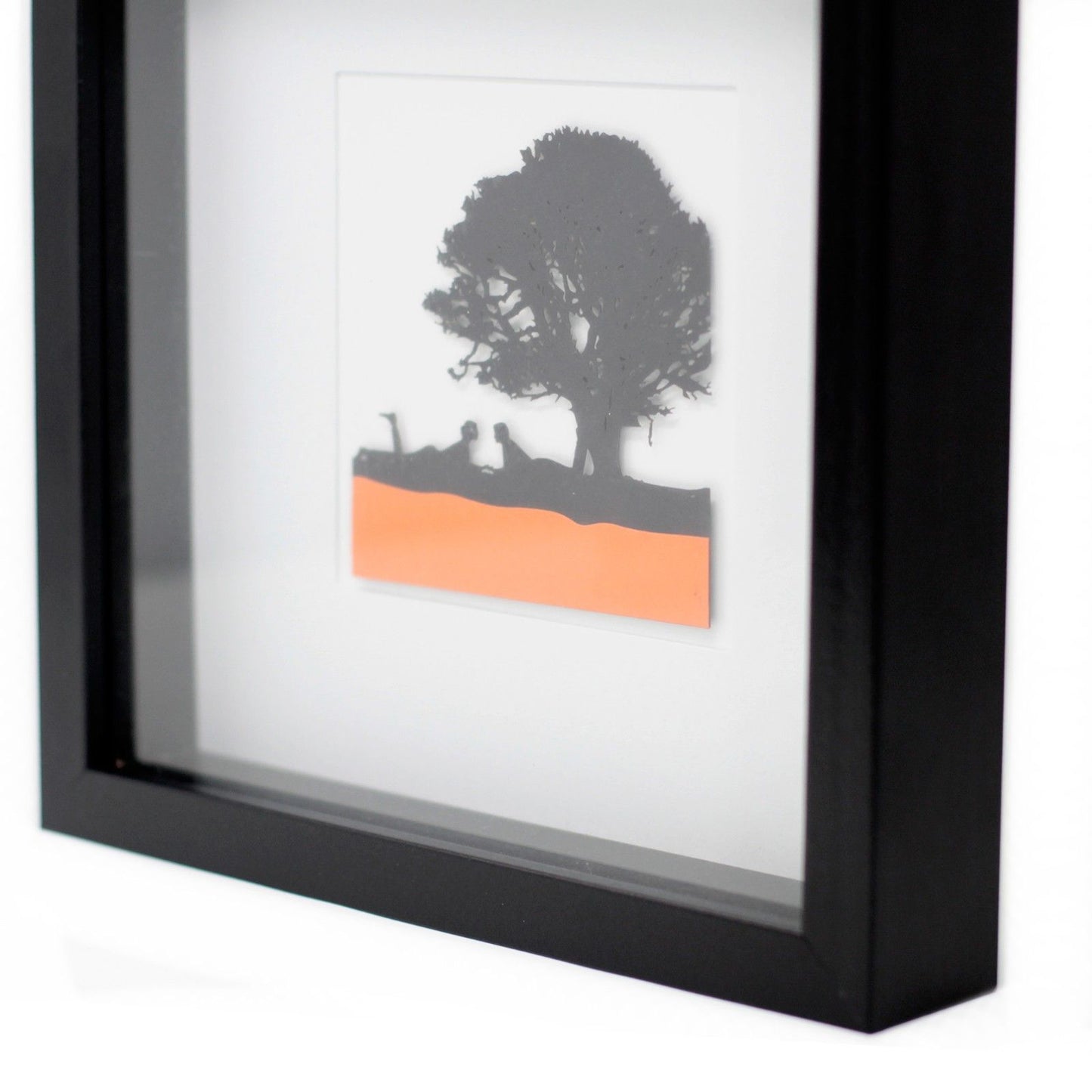Paper Cutout Black Picture Frame - Under The Tree