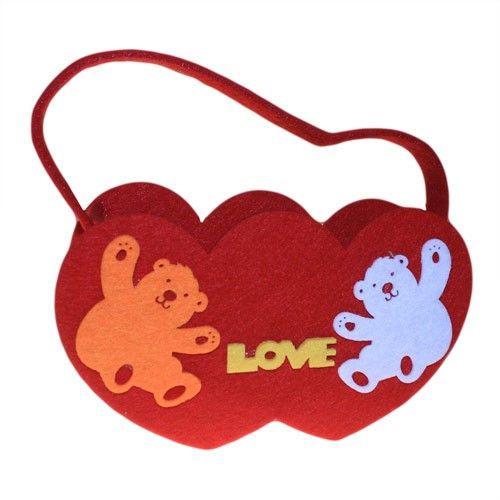 Spring Felt Gift Bags - Two Hearts Asst