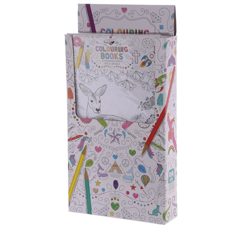 Adult Colouring Book (6 Pages) - Zoo and Animal