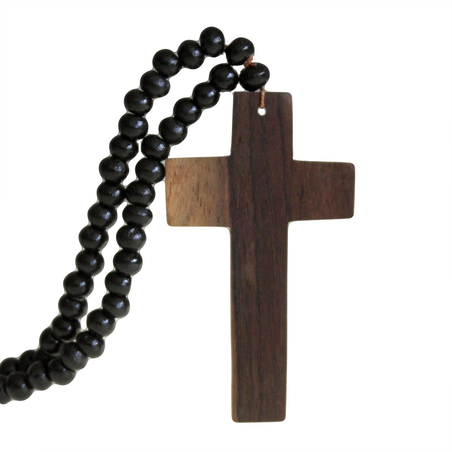 Beaded Necklace Cross Black