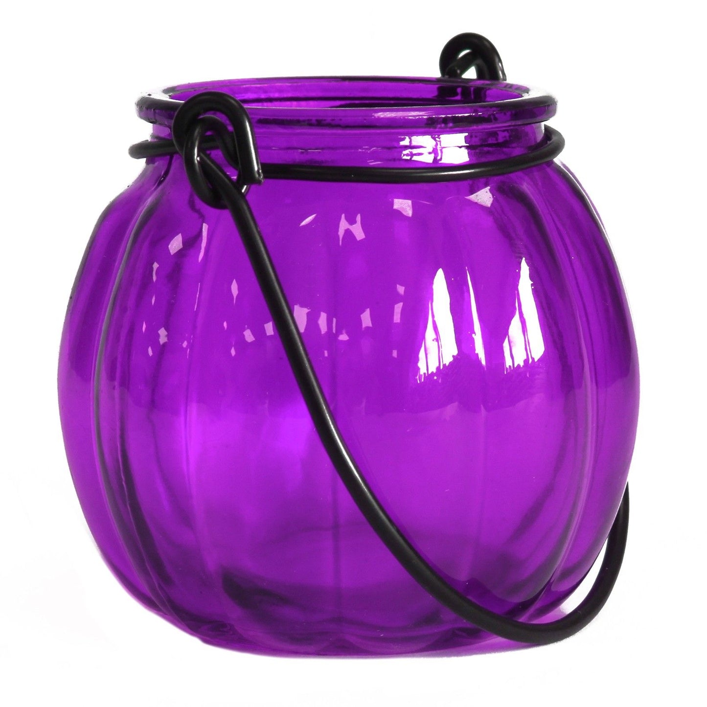 Recycled Pumpkin Candle Lantern - Lavender