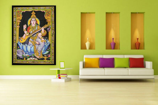 Indian Wall Art - Saraswati