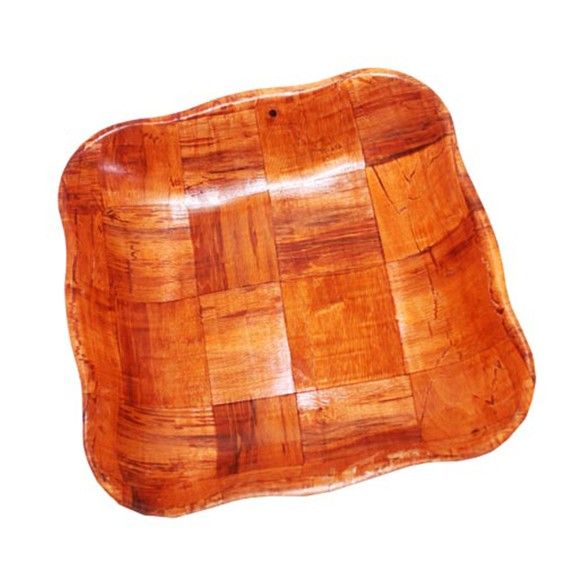 Sm Cottonwood Wavy Sq Baskets - 16cm
