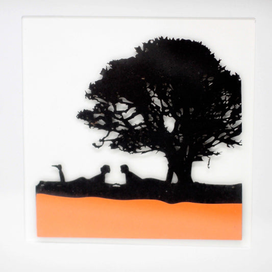 Paper Cutout Black Picture Frame - Under The Tree