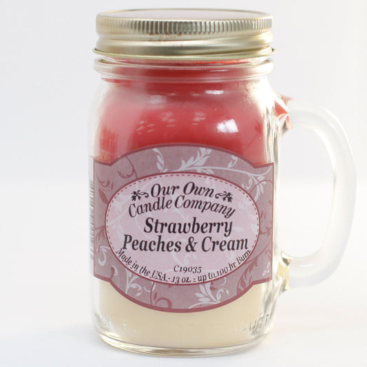 Scented Candle Jar - Strawberry Peach & Cream