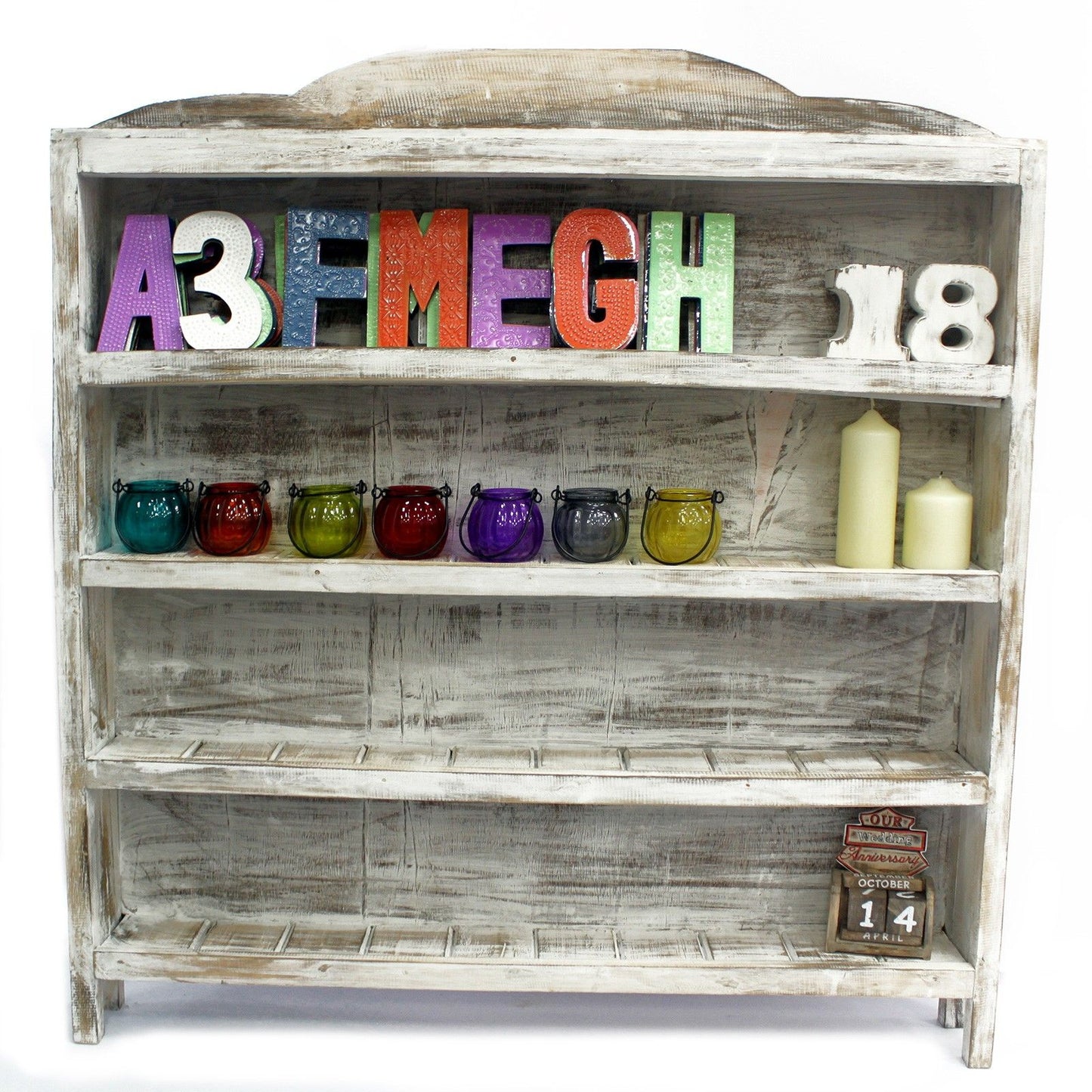 Five Shelf Display - Whitewash