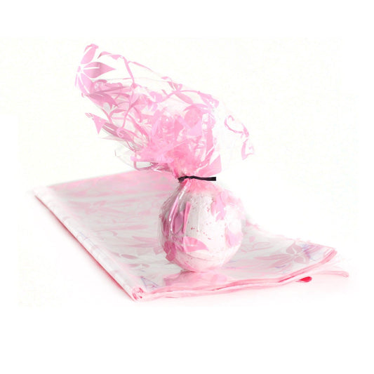 Pink Flowers - Bath Bomb Wrap 40cm - (200 sheets)