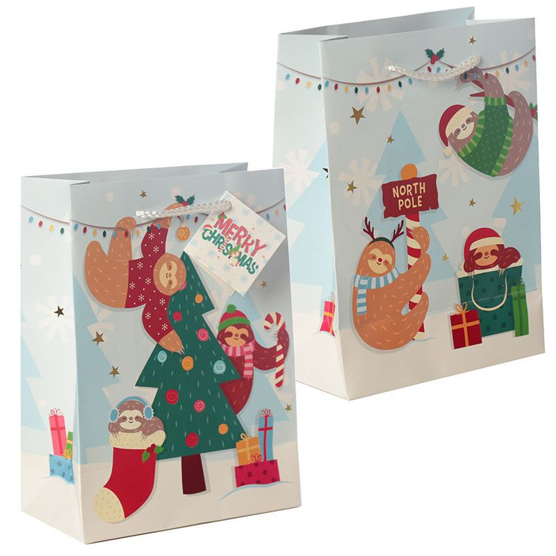 Cute Christmas Animals Gift Bag - Medium