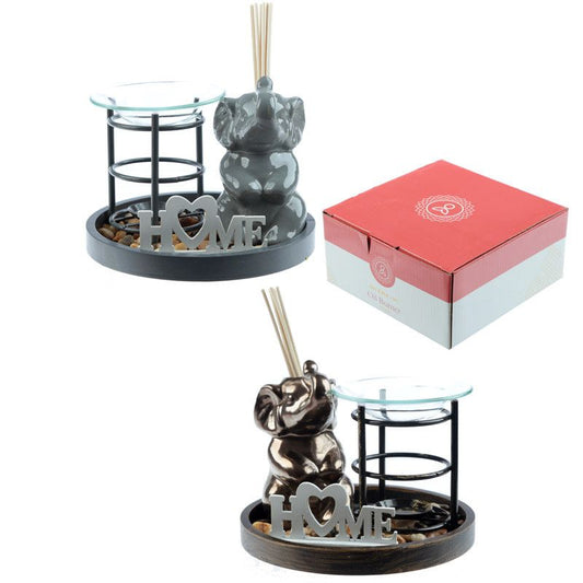 Eden Elephant Home Aroma Set Oil Burner and Reed Diffuser