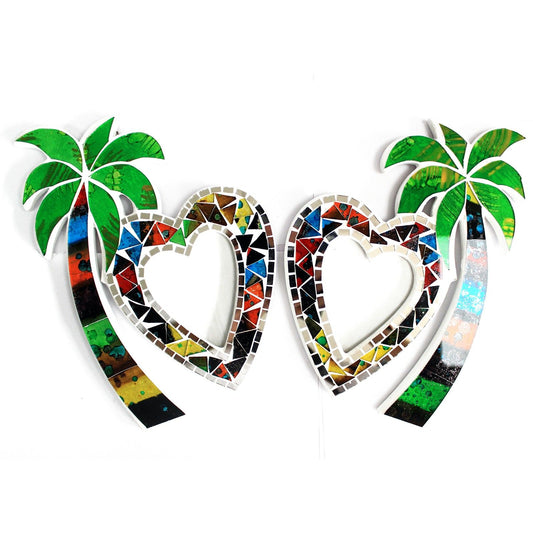 Lrg Mosaic Coconut Picture Frame - Single White