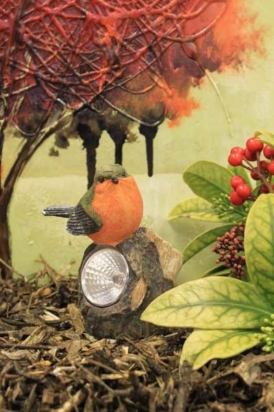 Gartenlichter & Bewegungsmelder orange-grüner Vogel - Licht