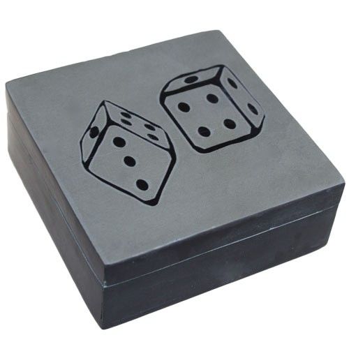 Lucky Black Stone Boxes - Two Dice
