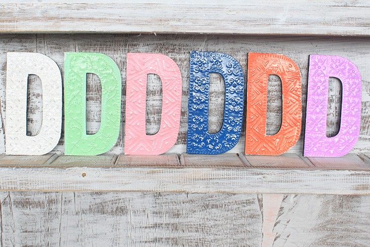 Letter "D" - Assorted Colours - 15cm