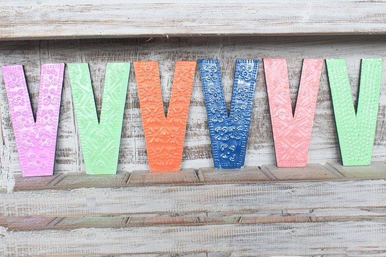 Letter "V" - Assorted Colours - 15cm