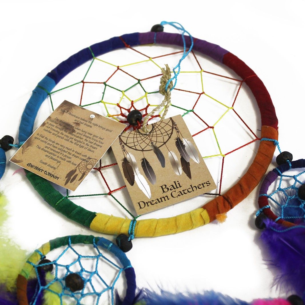 Bali Dreamcatchers - Large Round - Black/White/Red