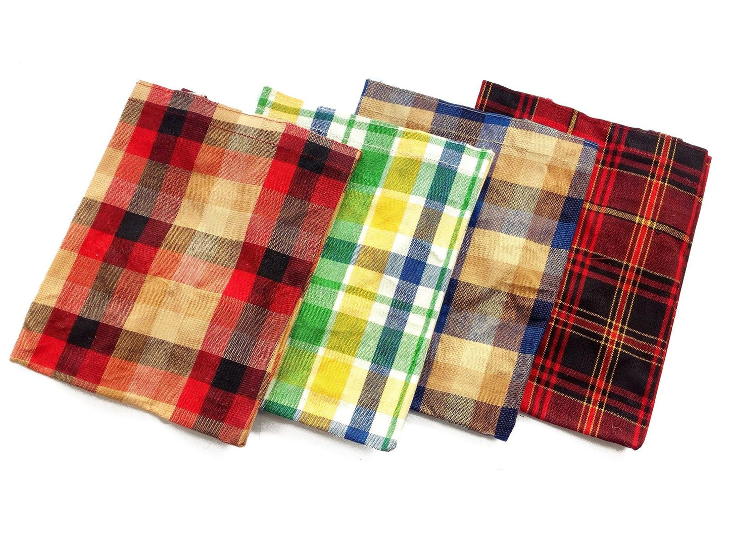 Small Scotch Plaid Canvas Bags - Asst