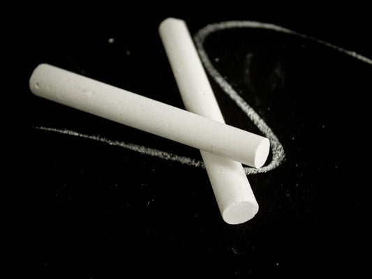 Packet of 12 Dustless White Chalks