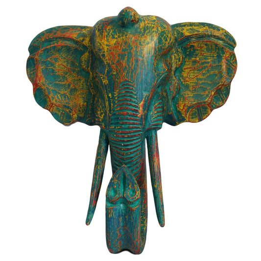 Mint Antique Wall Elephant Head 50cm