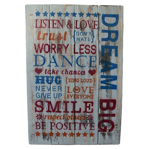 Rough Wooden Signs - Dream Big