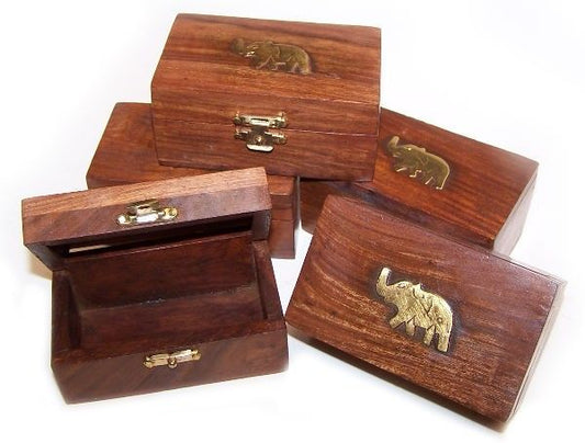 Sm Pill Boxes 90x50x43mm - Brass Detail
