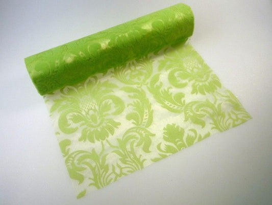 Designer Roll - Apple Green Scroll