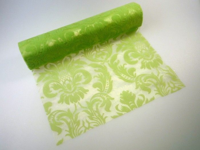 Designer Roll - Apple Green Scroll