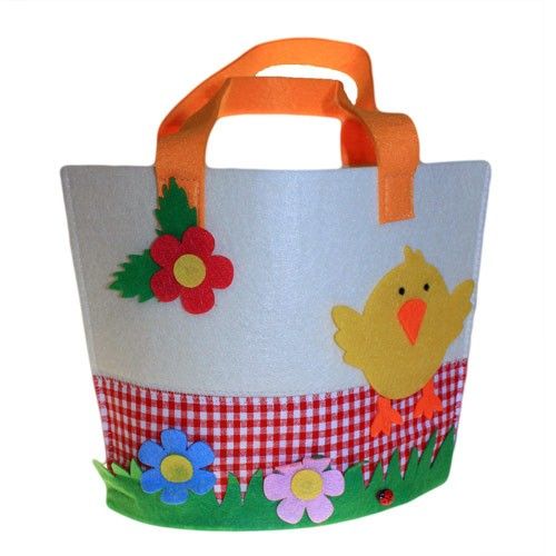 Spring Felt Gift Bags - Large Chick Asst