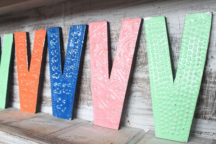 Letter "V" - Assorted Colours - 15cm