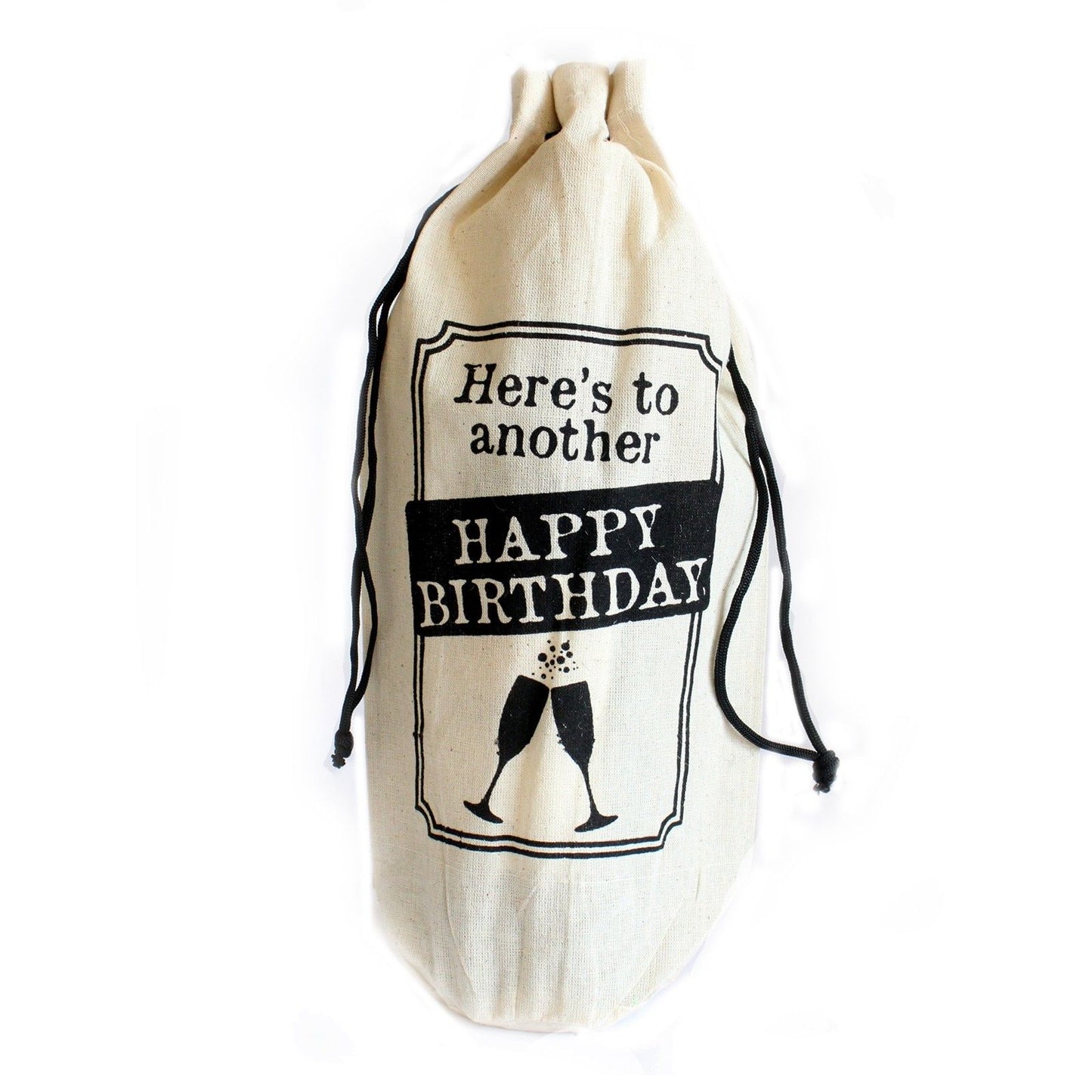 Cotton Wine Pouch - Happy Birthday