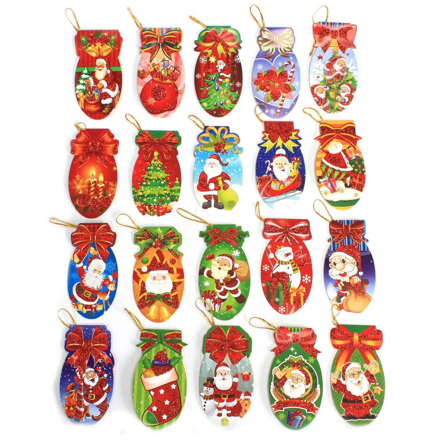 Xmas Sock Shape Tags - 24 Designs (160 Tags)